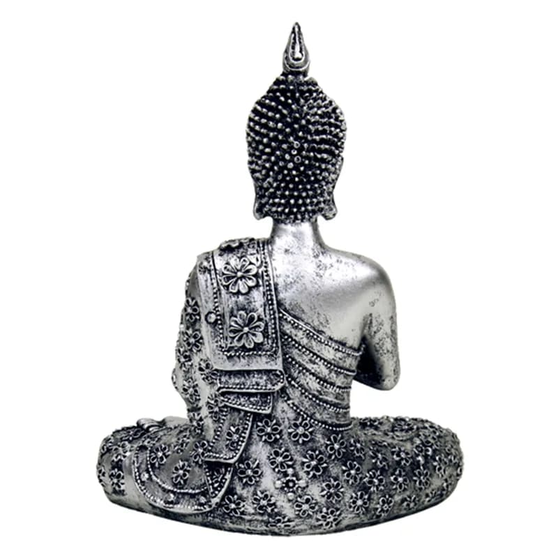 Bouddha/ bougeoir, taille de 20,5 cm - 326 grammes. Convient aux bougies chauffe-plat. Fait en polyrésine !