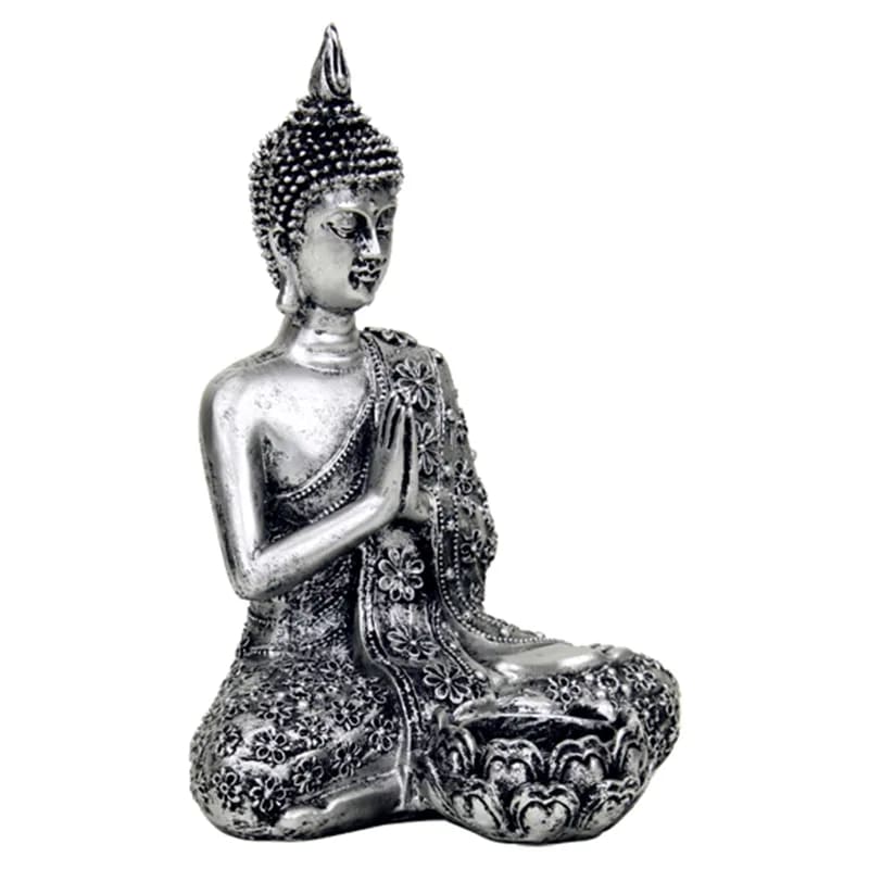 Bouddha/ bougeoir, taille de 20,5 cm - 326 grammes. Convient aux bougies chauffe-plat. Fait en polyrésine !