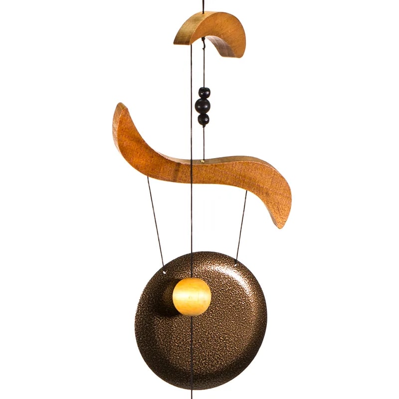 Carillon à vent 'mini-gong' - 70 centimètres de longueur - 192 grammes. Très beau design, parfait !
