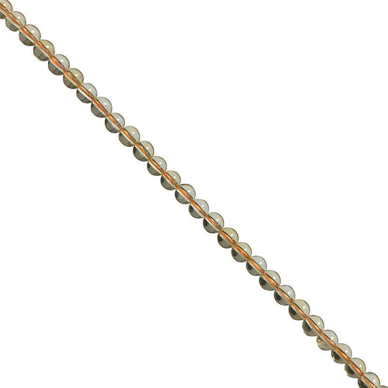 Citrine (quartz), perles rondes de 4, 6 ou 8 mm. Vendu en fil de perle 38/39 cm, en bracelet de 17 à 21cm, en collier de 45 ou sautoir de 60cm. Qualité AA à AAA, superbes perles, un jaune cristalin incroyable !