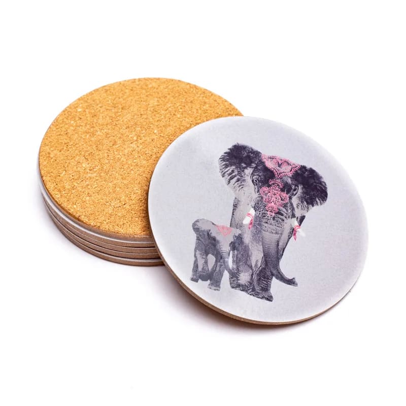 Sélection de dessous de verres, ensemble de 6 pièces avec de superbes motifs : Bouddha, éléphant, fleur de vie, mandala... 9 modèles aux choix, parfait !