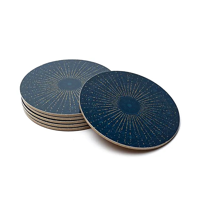 Sélection de dessous de verres, ensemble de 6 pièces avec de superbes motifs : Bouddha, éléphant, fleur de vie, mandala... 9 modèles aux choix, parfait !
