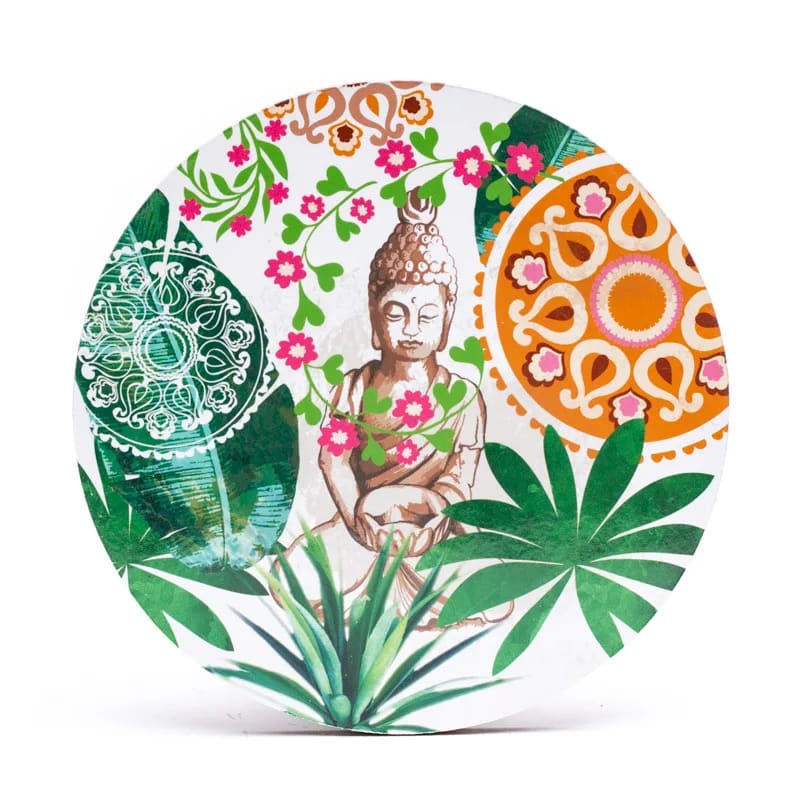 Sélection de dessous de verres, ensemble de 6 pièces avec de superbes motifs : Bouddha, éléphant, fleur de vie, mandala... 9 modèles aux choix, parfait !