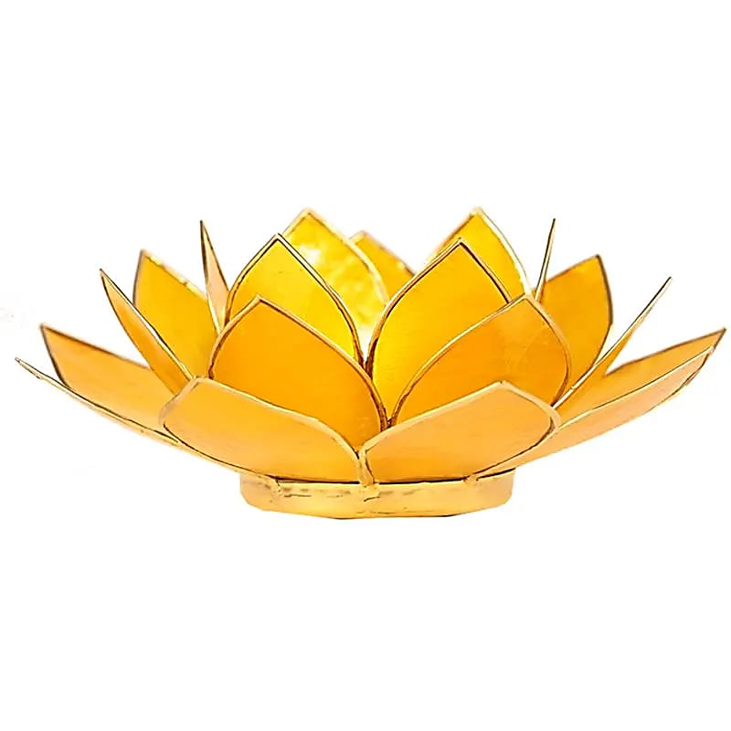 Bougeoirs “Lotus” en coquillage Capiz – 13,5x5,5 ou 15x10,5 cm – Couleurs sublimes et reflets incroyables !