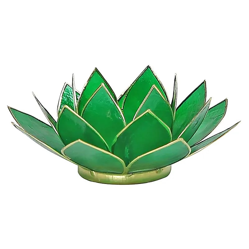 Bougeoirs “Lotus” en coquillage Capiz – 13,5x5,5 ou 15x10,5 cm – Couleurs sublimes et reflets incroyables !