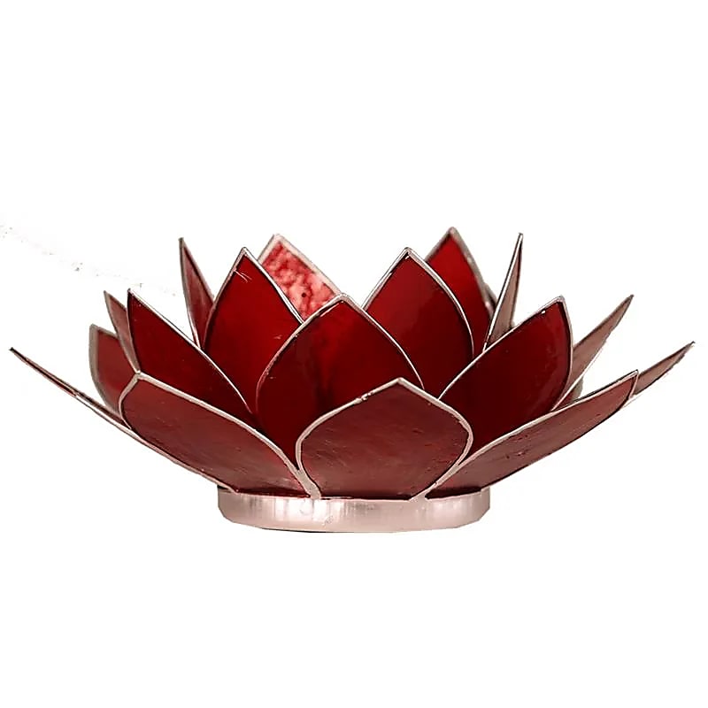 Bougeoirs “Lotus” en coquillage Capiz – 13,5x5,5 ou 15x10,5 cm – Couleurs sublimes et reflets incroyables !