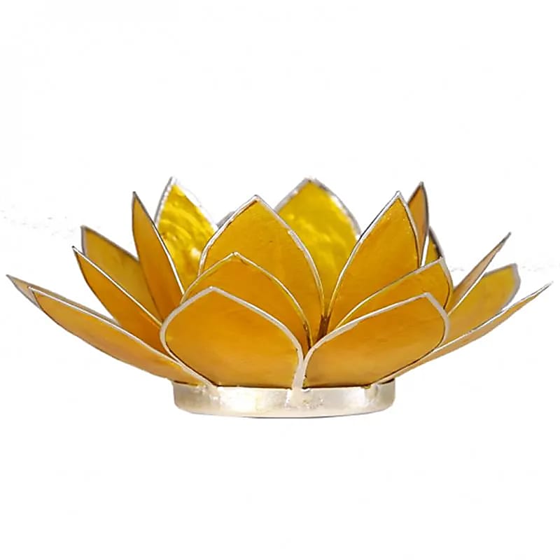 Bougeoirs “Lotus” en coquillage Capiz – 13,5x5,5 ou 15x10,5 cm – Couleurs sublimes et reflets incroyables !