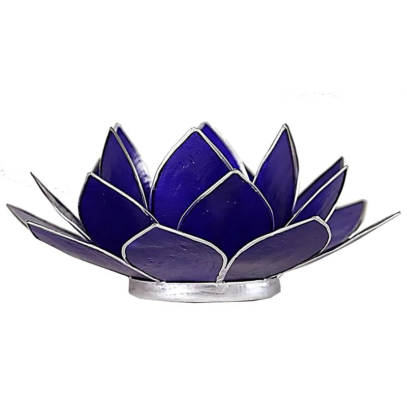 Bougeoirs “Lotus” en coquillage Capiz – 13,5x5,5 ou 15x10,5 cm – Couleurs sublimes et reflets incroyables !
