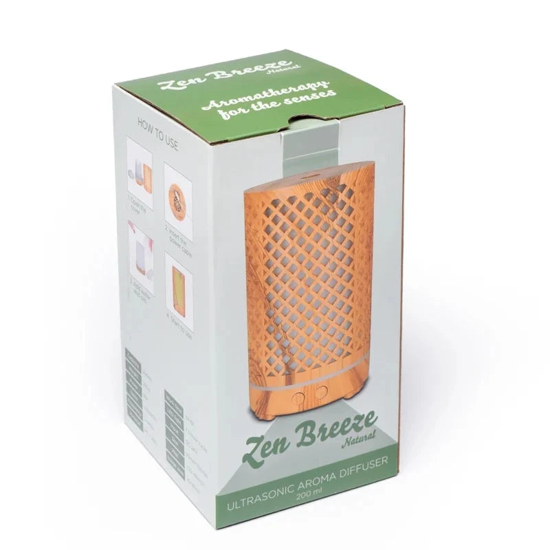 Diffuseur d’huiles essentielles ultrasonique – LED 7 couleurs et diffusion continue ou intermittente