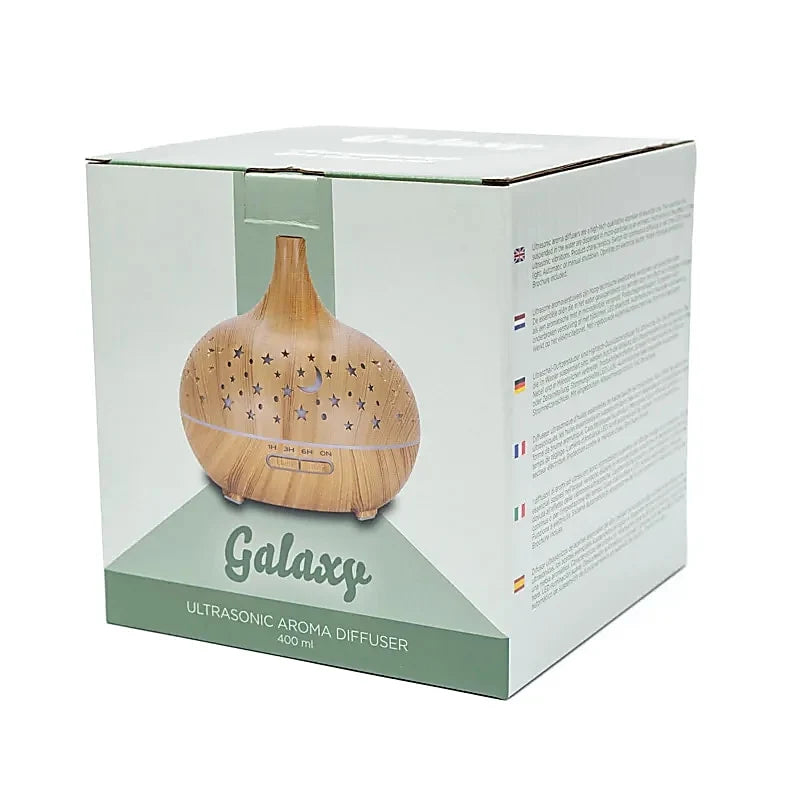 Diffuseur d’huiles essentielles ultrasonique 400 ml – LED 7 couleurs, minuterie réglable et fonctionnement silencieux