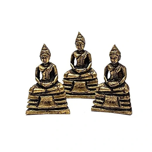 Mini statue de Bouddha en méditation - Fait en laiton - 3 cm/ 10 g