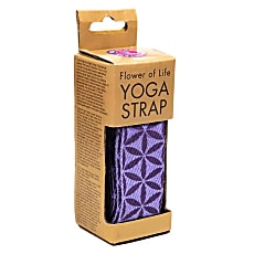 Sélection de ceinture de maintien de yoga fabriqué en coton biologique robuste avec une fermeture à anneau en D qui rend la ceinture facile à ajuster. Taille 184x4 centimètres - Poids 85 grammes