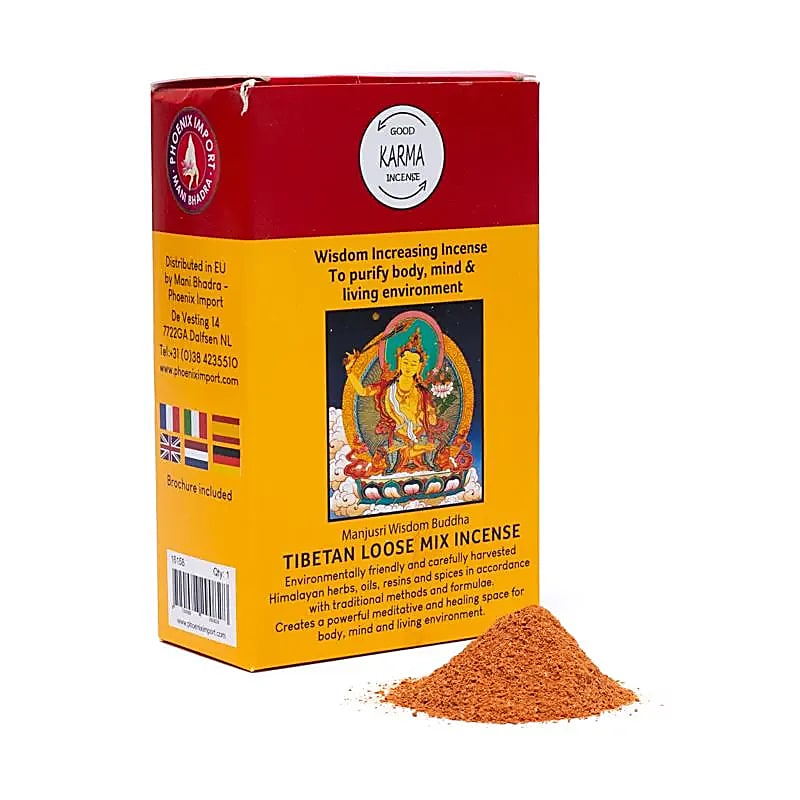 Encens original de chez 'Gangchen' en poudre - 12 parfums au choix - boîte de 130/ 140 gr. - Préparé par des moines de l'Himalaya .
Ingrédients 100% naturels !