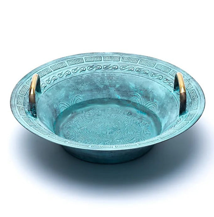 Bol Taoïste/ bol à eau, fait en bronze, taille de 39 centimètres - 2250 grammes. Remonte à la dynastie Han, il y a plus de 2000 ans !