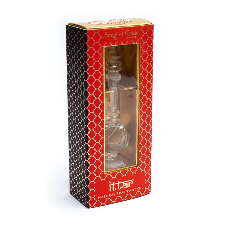 Huile de parfum 'Bouddha', fabriquée à partir d'huiles essentielles pures extraites de fleurs, de feuilles, de racines et de bois - De chez Song of India