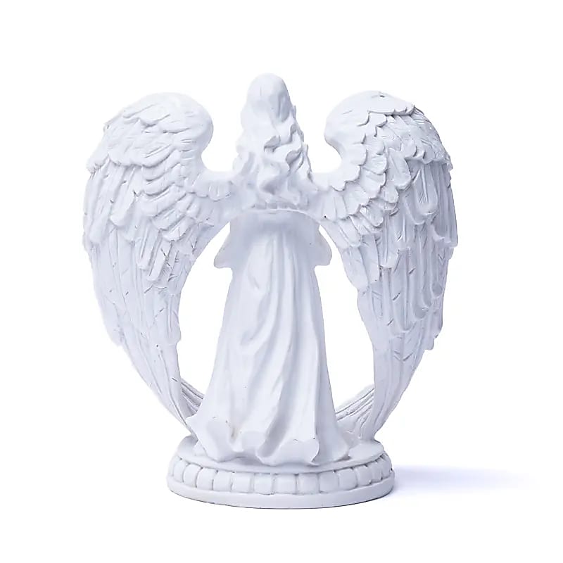 Bougeoir de taille XL en forme d'ange, 21.5x9x11.5 cm - 155 gr. Parfait pour les hommages !