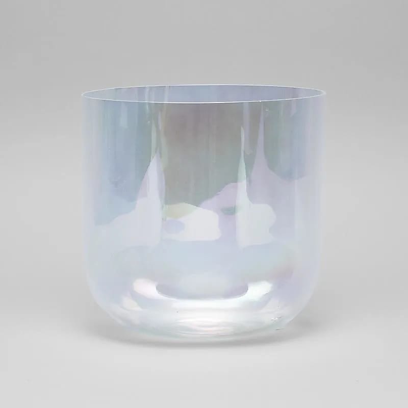 Bol chantant 432 Hz 'haut de gamme' en cristal clair de 20 cm - 1350 grammes - FA/ F (chakra coeur) - Vendu avec maillet !