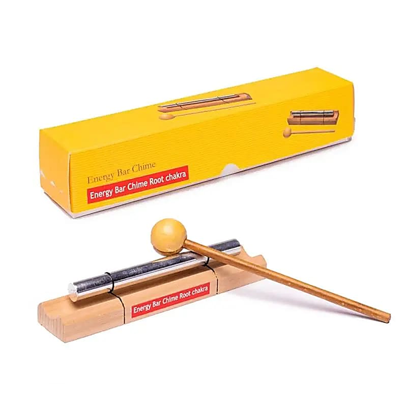 Sélection d'energy chimes/ barres sonores, set de 7 barres 'Fréquences des 7 chakras' ! 16 à 20 cm, vendu avec maillet !