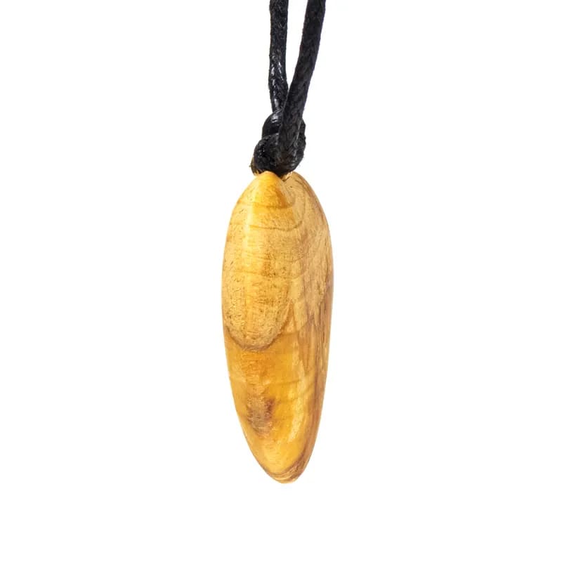 Palo Santo, pendentif en forme de coeur de 3,5 centimètres sur cordon ciré, taille ajustable (Longueur min / max 38 -70cm). Bois de source responsable. Fabriqué à la main !