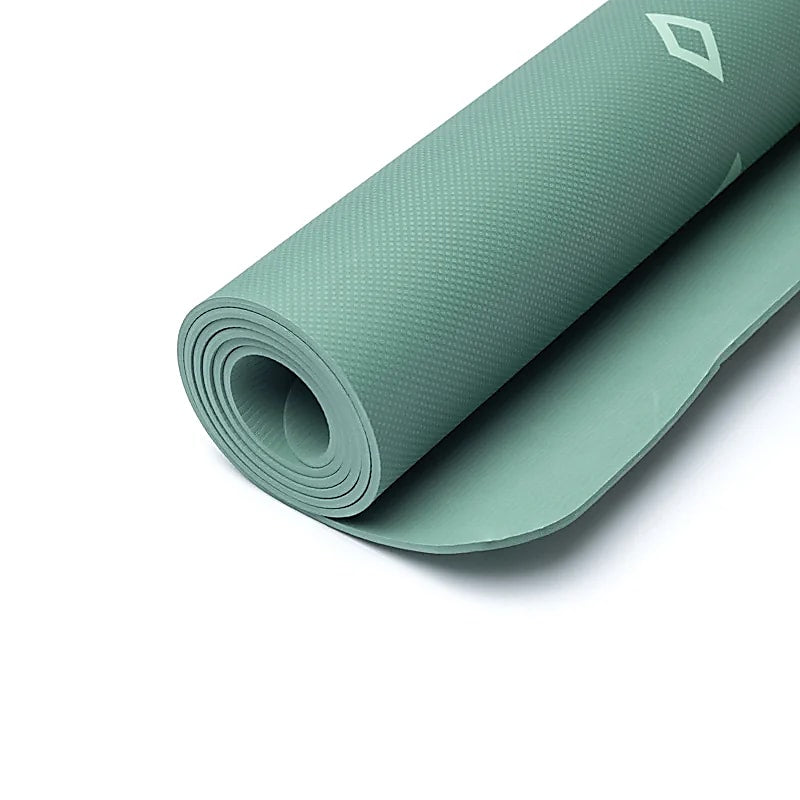 Tapis de Yoga TPE Vert avec Arbre de Vie - 61x183x0,5 cm – 0,920 kg | Souple, Léger et Antidérapant – Idéal pour Hatha & Yin Yoga