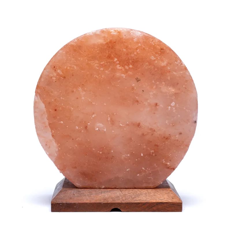 Lampe 'Lotus' en sel rose de l'Himalaya. Crée une atmosphère de pièce pure et agréable. La lumière diffuse donne une lueur chaleureuse et une sensation harmonieuse. ± 22x19x10/ 5 kgs