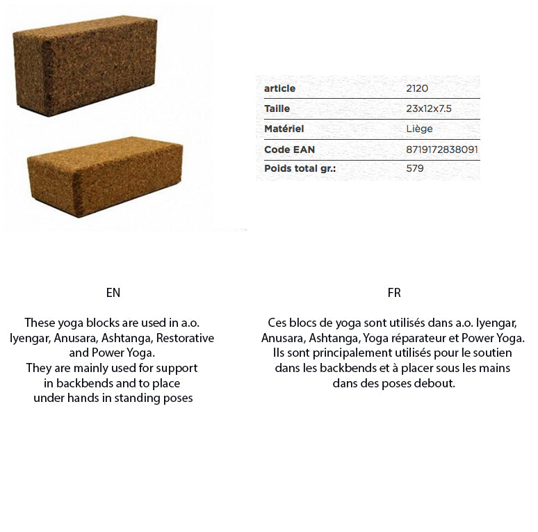 Sélection de blocs de liège pour utilisés comme outil en physiothérapie, Yoga... Le liège est léger, pratique a manier, pratique aussi pour aider aux postures longues, parfait ! Fait au Portugal !