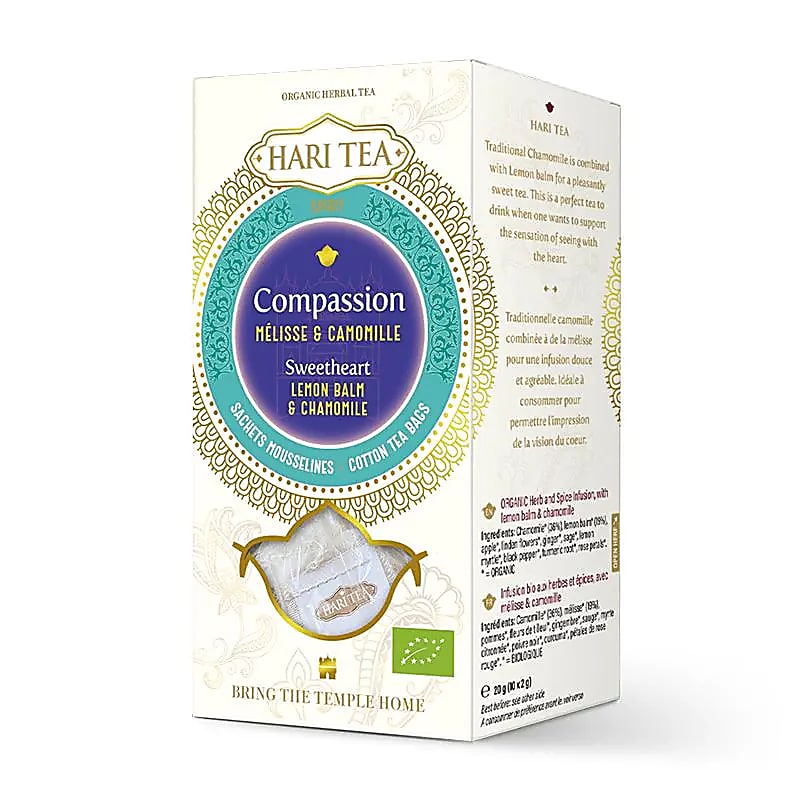 Infusion et Thé Bio. de chez 'Hari Tea', mélangé conformément à l'Ayurveda, boîte de 10 sachets ! 12 parfums au choix !