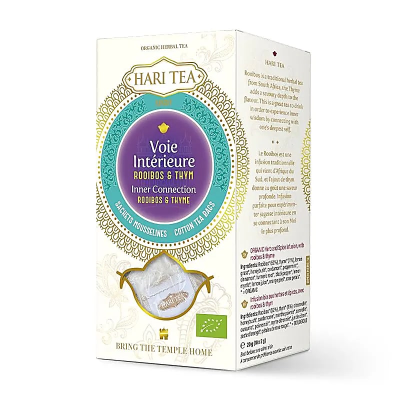 Infusion et Thé Bio. de chez 'Hari Tea', mélangé conformément à l'Ayurveda, boîte de 10 sachets ! 12 parfums au choix !