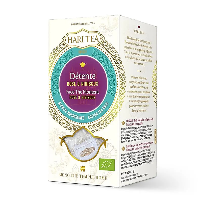Infusion et Thé Bio. de chez 'Hari Tea', mélangé conformément à l'Ayurveda, boîte de 10 sachets ! 12 parfums au choix !