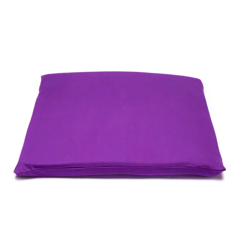 Housse pour tapis de Méditation en coton, 7 couleurs au choix + 1 Modèle en chanvre + option 'carré en mousse pour rembourrage'. taille 65x65x5 centimètres. Fait au Népal !