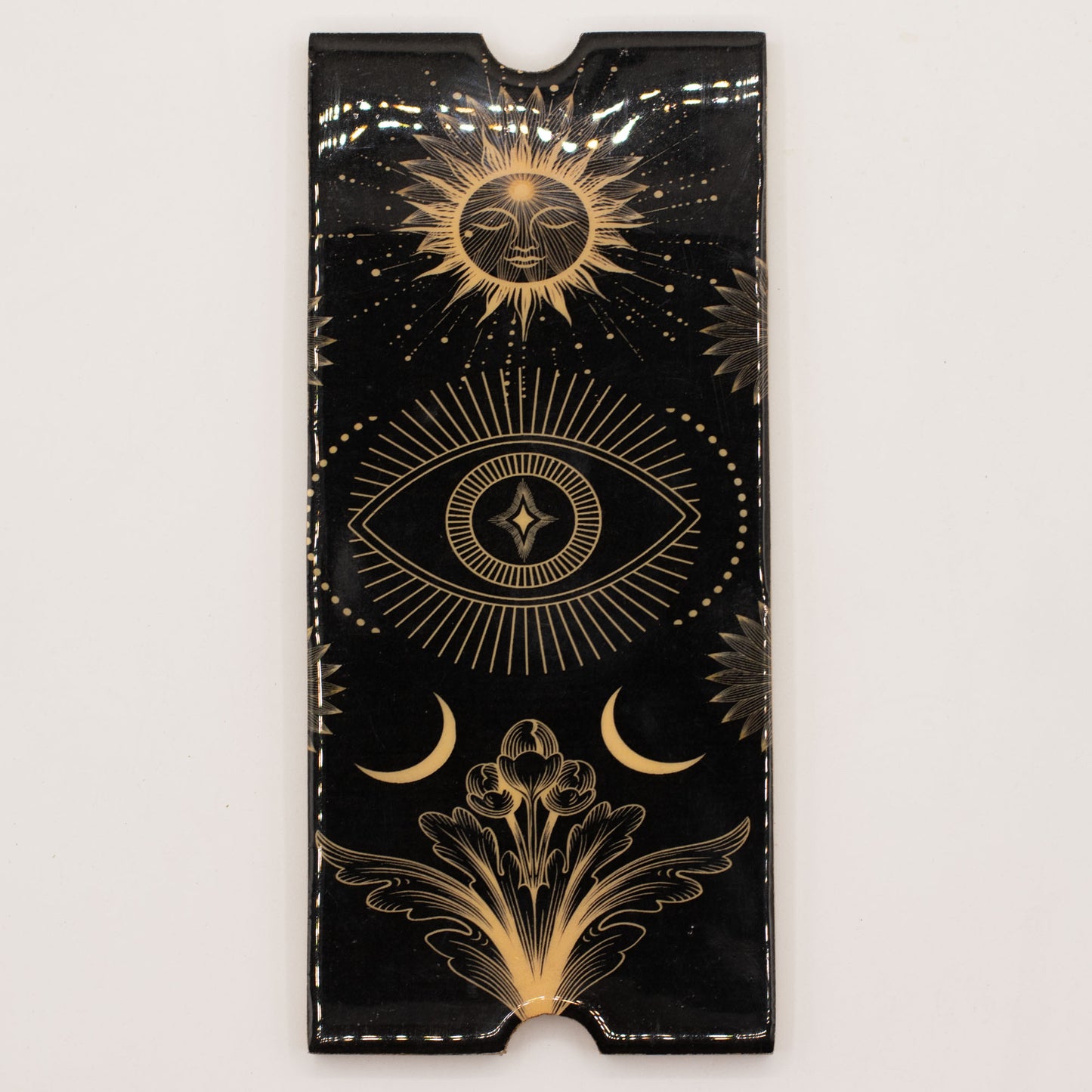 Boîte à tarot à quatre sections pour tirage et rangement structuré - Fait en bois de manguier - 25 x 15 x 5 cm