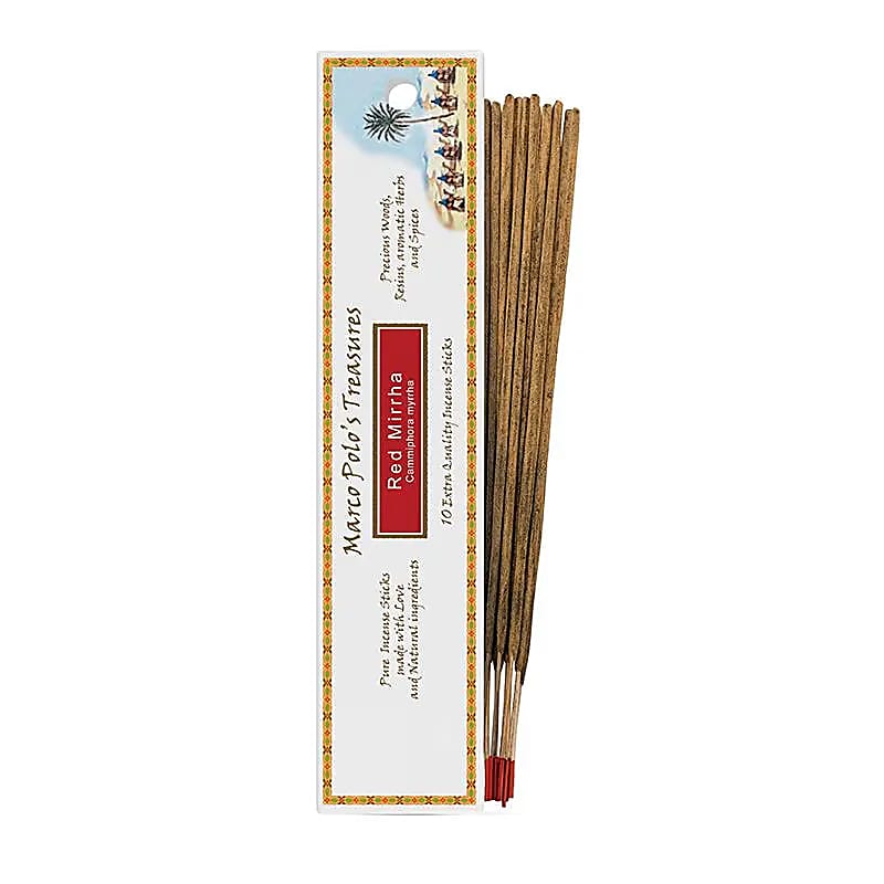Encens 'Marco Polo's Treasures' â Fiore d'Oriente. 100% naturel, 18 parfums au choix. 10 bĂątons de 23 cm, 60 Ă 80 min de combustion. QualitĂ© parfaite !