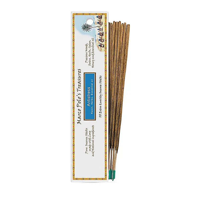 Encens 'Marco Polo's Treasures' â Fiore d'Oriente. 100% naturel, 18 parfums au choix. 10 bĂątons de 23 cm, 60 Ă 80 min de combustion. QualitĂ© parfaite !