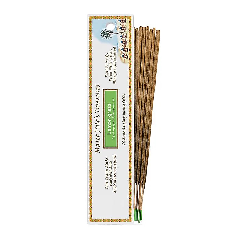 Encens 'Marco Polo's Treasures' â Fiore d'Oriente. 100% naturel, 18 parfums au choix. 10 bĂątons de 23 cm, 60 Ă 80 min de combustion. QualitĂ© parfaite !