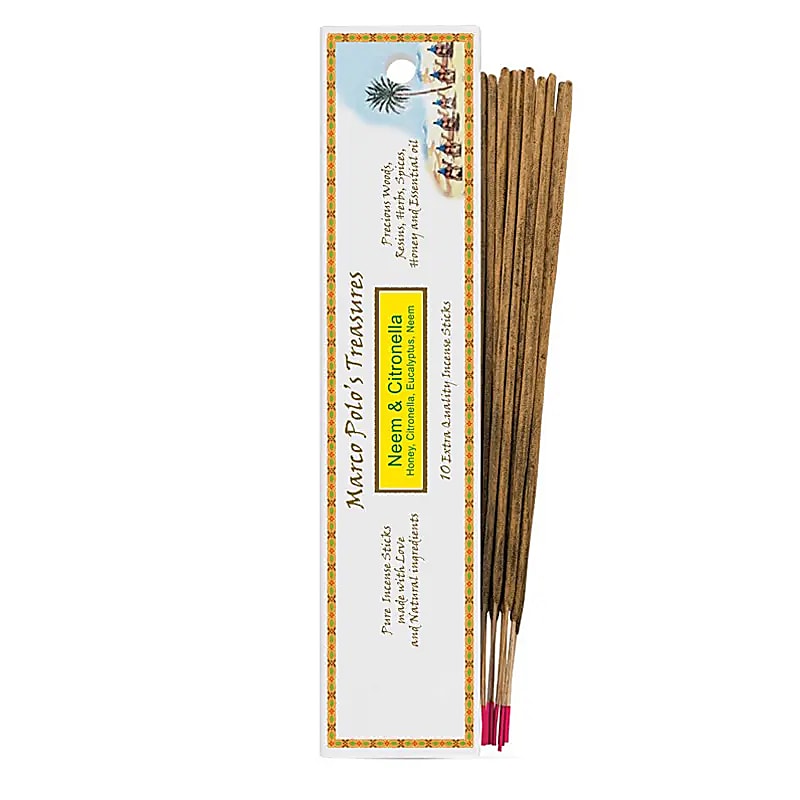 Encens 'Marco Polo's Treasures' â Fiore d'Oriente. 100% naturel, 18 parfums au choix. 10 bĂątons de 23 cm, 60 Ă 80 min de combustion. QualitĂ© parfaite !