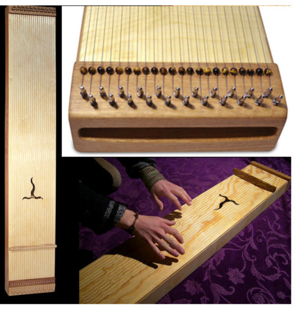 Monocorde 'Fida' • 160 cm x 22 x 10• 22 cordes et chevilles en acier • Chevalet mobile, parfait !