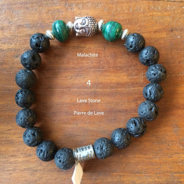 Collection de bracelets 7 chakras ou avec 'Charms' avec perles de 8 mm. Disponible de 17 à 21 cn de longueur. Qualité AA à AAA !