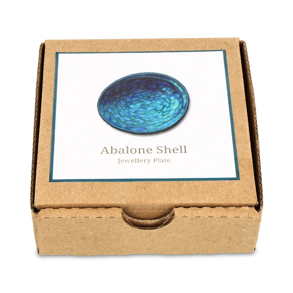 Petite coupelle décorative en coquille d’ormeau verte (Haliotis fulgens) – 10 cm – Idéale pour bijoux et petits objets