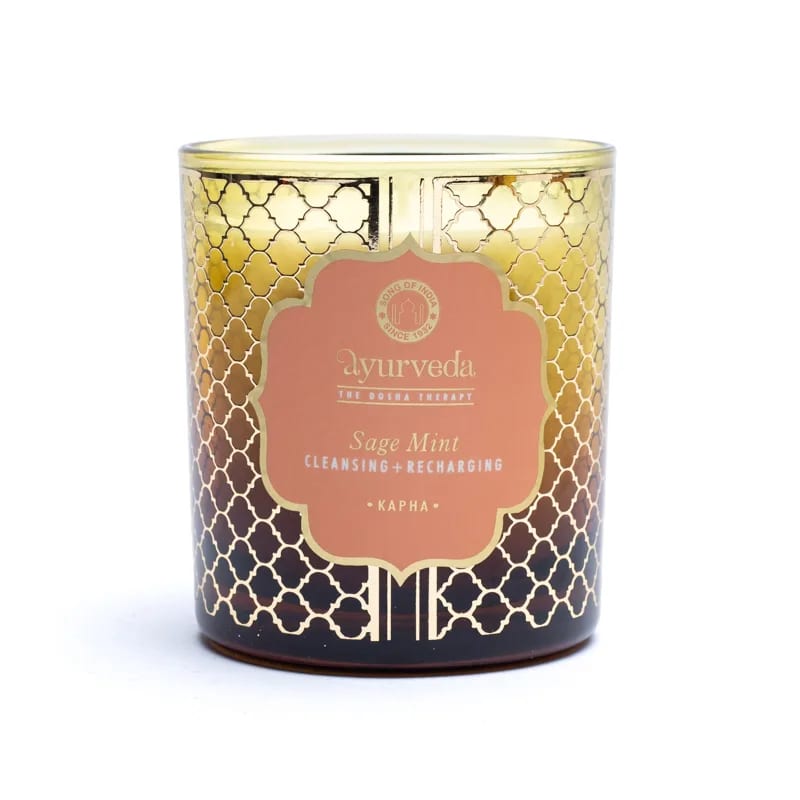 Bougie ayurvédique au beurre de coco et cire de soja de haute qualité, parfumée avec les meilleures huiles essentielles. 8x7x7cm - 355 gr. - ±55H de combustion. Moins de fumée et de suie grâce à la mèche en coton !