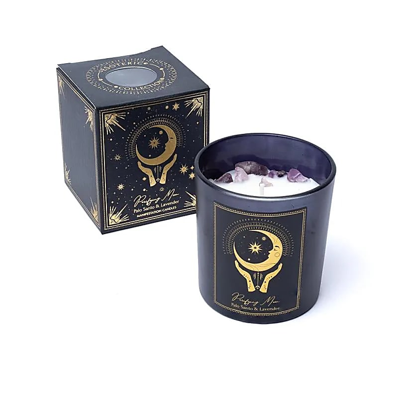 Bougies 'd'intentions' aux huiles essentielles et avec pierres précieuses, de chez 'Song of India'. 20 ou 80H de combustion ! Lorsque la bougie brûle, les pierres précieuses coulent avec la cire, une fois terminée, vous conserver les pierres !