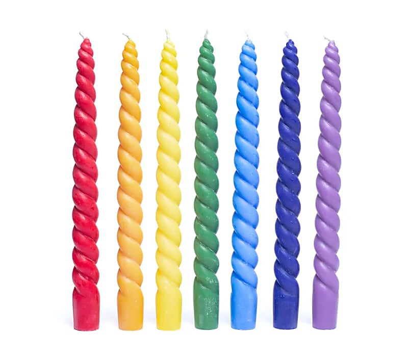 Bougies à la cire 100% végétale, coniques. En couleurs mais non parfumée. 23x2.2 centimètres - Temps de combustion: 8-9 heures !