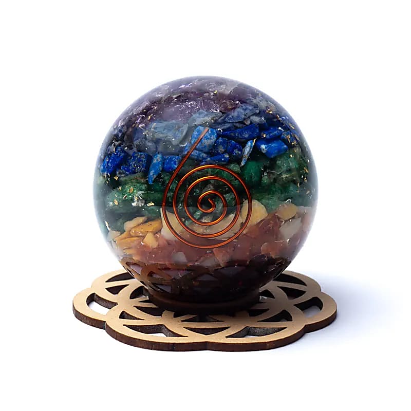 Support de sphère en motif de Graine de Vie - 7 cm de diamètre