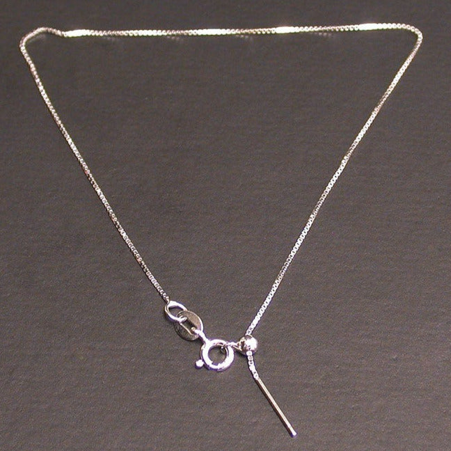 Chaine en Argent 0.925 pour montage, avec bille stop, argent 0.925 Dimension : 45 centimètres !