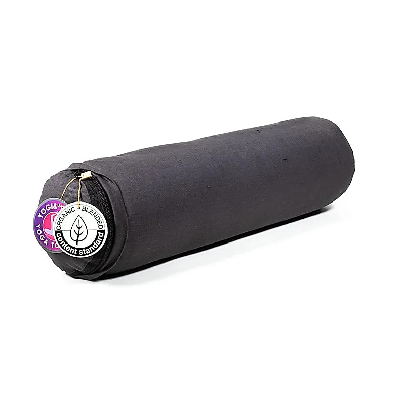 Mini bolster/ traversin de Yoga ou Méditation en coton avec le motif du Lotus, de 40 centimètres de longueur x 12 de diamètre - 0,920 kilogrammes. Housse extérieure en coton ! La housse intérieure est remplis de graines de Sarrasin !