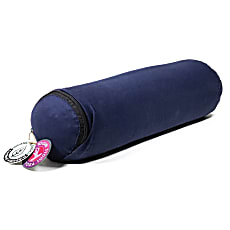 Mini bolster/ traversin de Yoga ou Méditation en coton avec le motif du Lotus, de 40 centimètres de longueur x 12 de diamètre - 0,920 kilogrammes. Housse extérieure en coton ! La housse intérieure est remplis de graines de Sarrasin !
