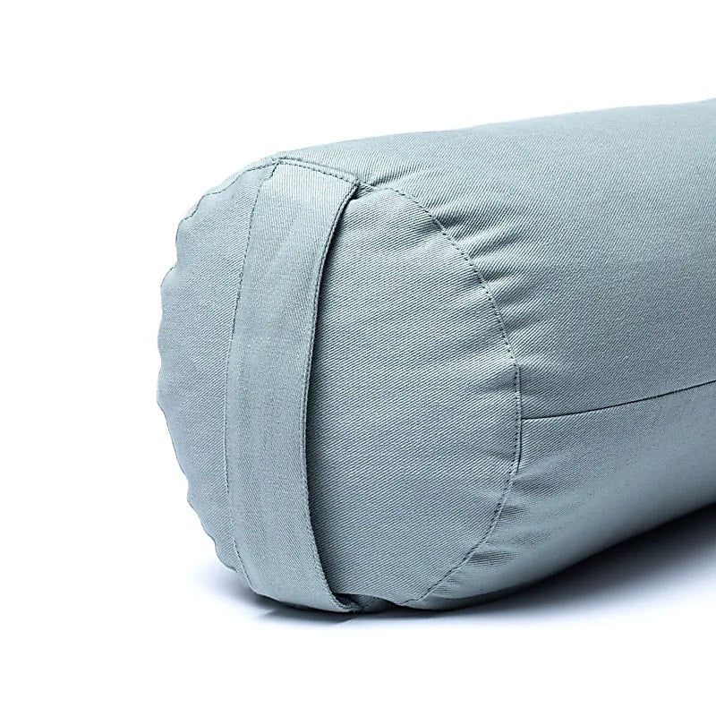 Coussin/ Bolster/ Traversin de Yoga ou Méditation en coton, de 60 centimètres de longueur x 16 de diamètre - 2,365 kilogrammes. Housse extérieure en coton ! La housse intérieure est remplis de graines de Sarrasin !
