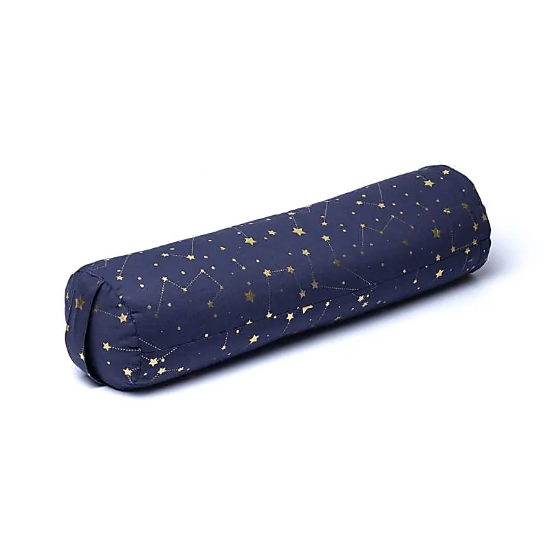 Coussin/ Bolster Traversin de Yoga ou Méditation en coton, de 60 centimètres de longueur x 16 de diamètre - 2,365 kilogrammes. Housse extérieure en coton ! La housse intérieure est remplis de graines de Sarrasin !