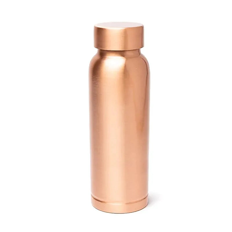 Bouteille en cuivre (Tamba) - Motif des chakras gravés - 0,5 L – 280 gr - Fait en Inde