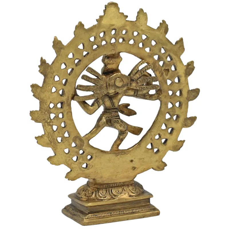 Shiva Nataraj en métal (laiton), avec son double anneau. Ø de 15, 20 ou 27 cm, au choix !