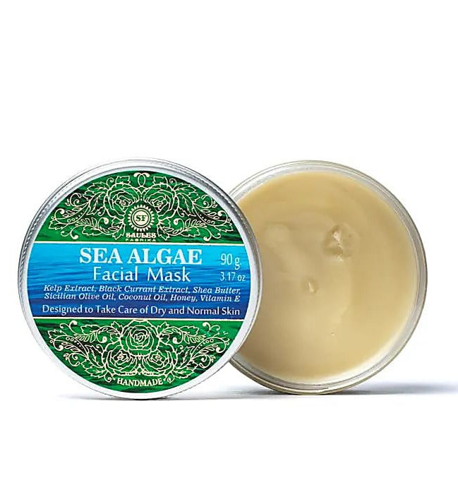 Créme pour masque du visage, naturelle, aux algues marines, miel, hibiscus... En boîte de 90 grammes. Convient à tous les types de peau. Avec 90-95% d'ingrédients naturels
!